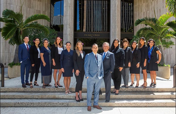 Group Photo of attorneys and staff at Greg Ryan & Associates, Attorneys at Law, LLLC